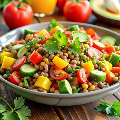 Herbed Lentil and Vegetable Stir Fry